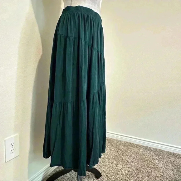 ANRABESS Elastic High Waist Pleated A-Line Flowy Maxi Long Skirt Dress Size L - Picture 4 of 13